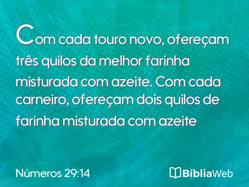 Números 29:14 em imagem para compartilhar