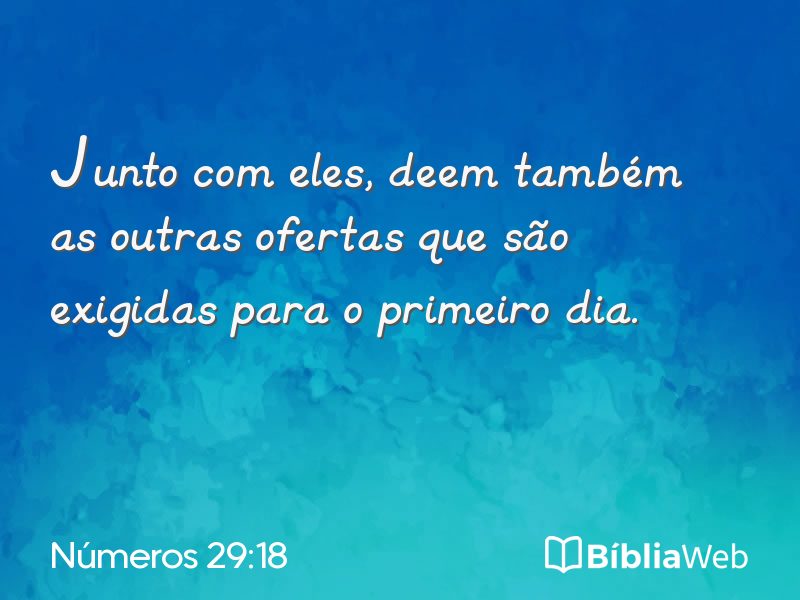 Números 29:18 em imagem para compartilhar