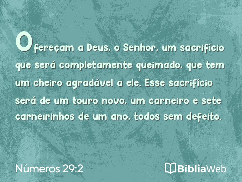 Números 29:2 em imagem para compartilhar