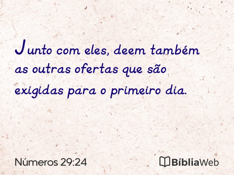Números 29:24 em imagem para compartilhar