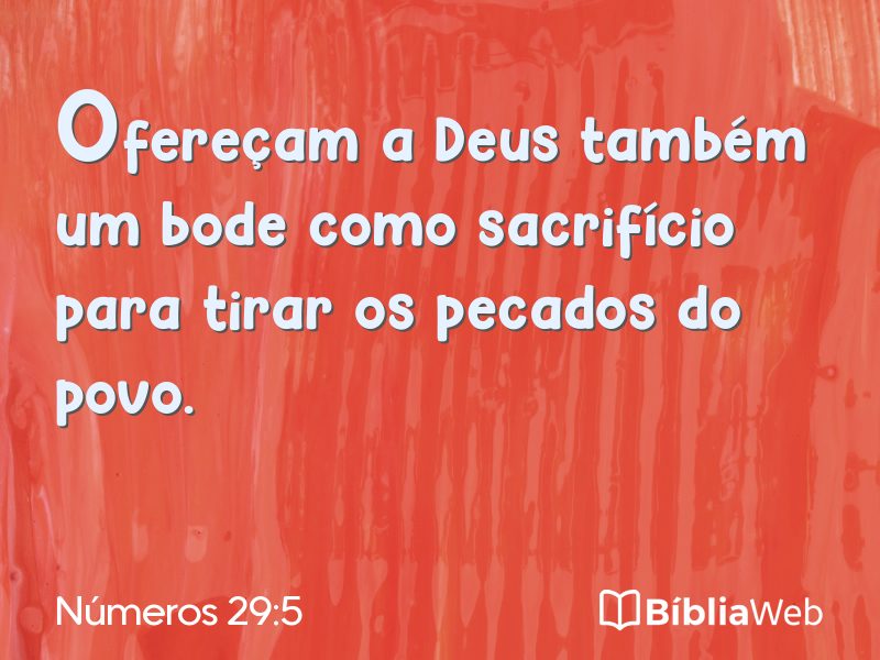 Números 29:5 em imagem para compartilhar