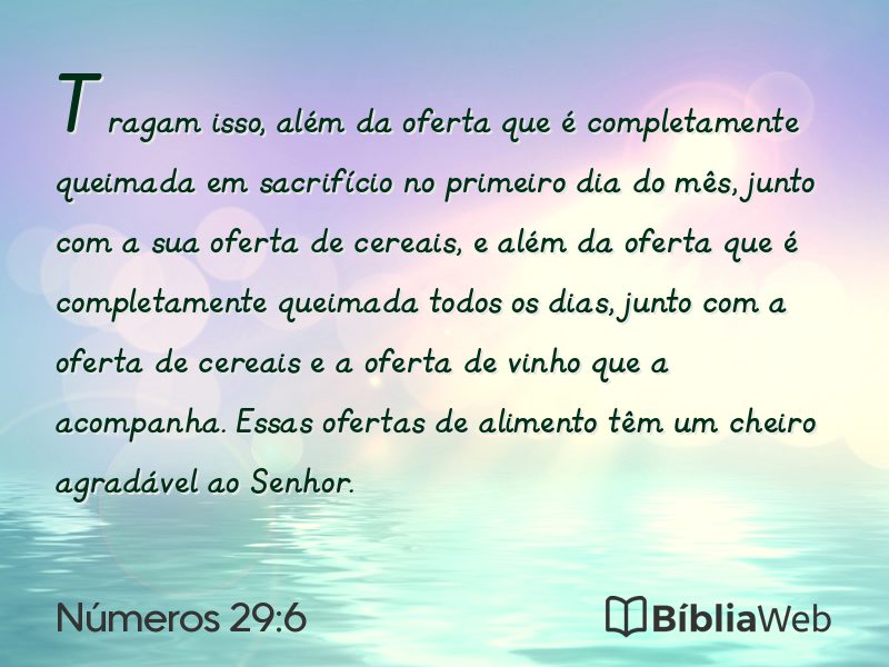 Números 29:6 em imagem para compartilhar