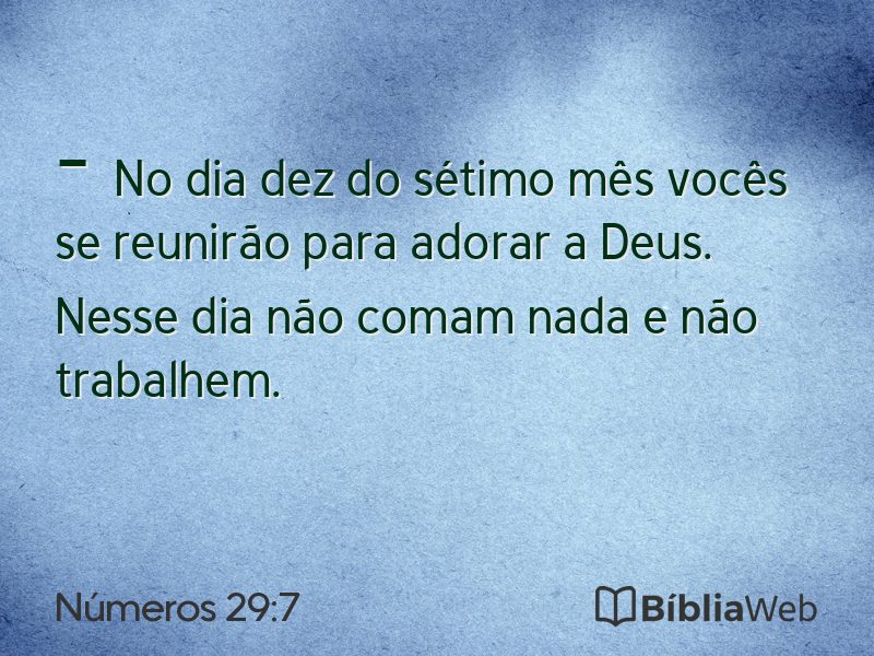 Números 29:7 em imagem para compartilhar