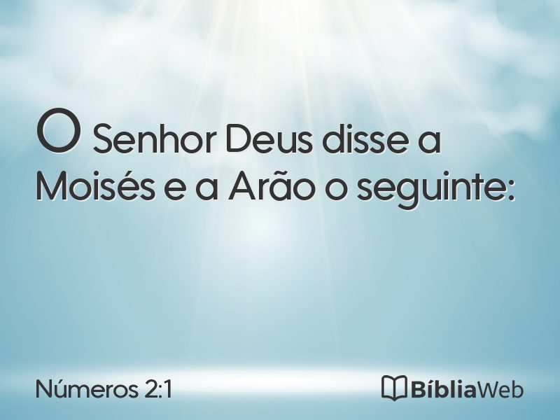 Números 2:1 em imagem para compartilhar