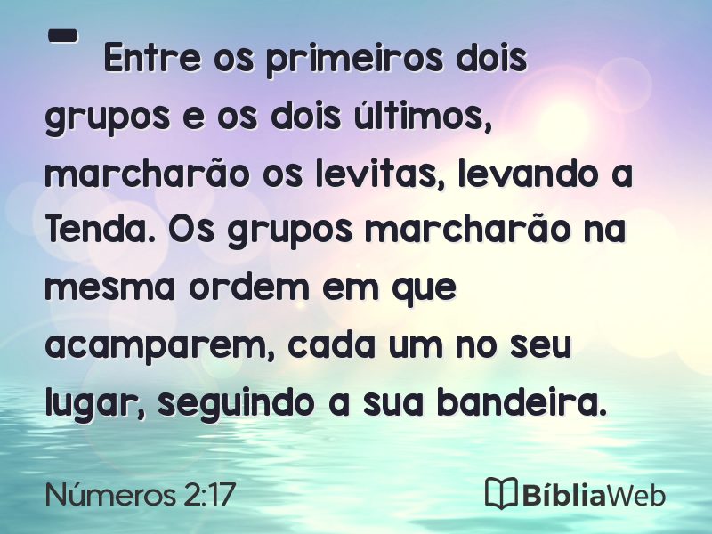 Números 2:17 em imagem para compartilhar