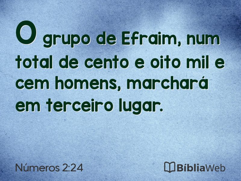 Números 2:24 em imagem para compartilhar