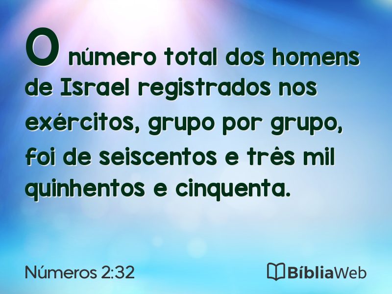 Números 2:32 em imagem para compartilhar