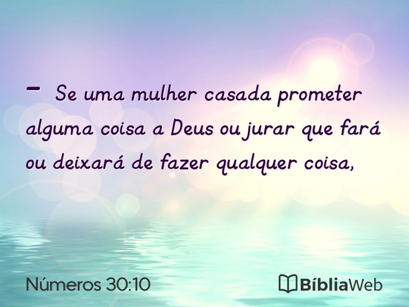 Números 30:10 em imagem para compartilhar