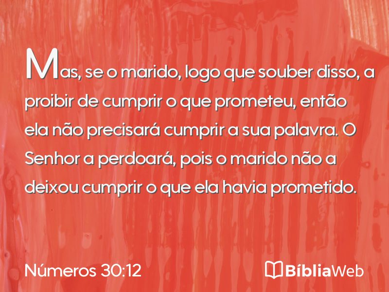 Números 30:12 em imagem para compartilhar