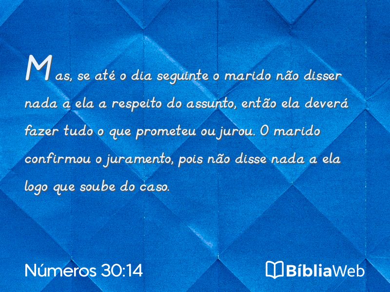 Números 30:14 em imagem para compartilhar