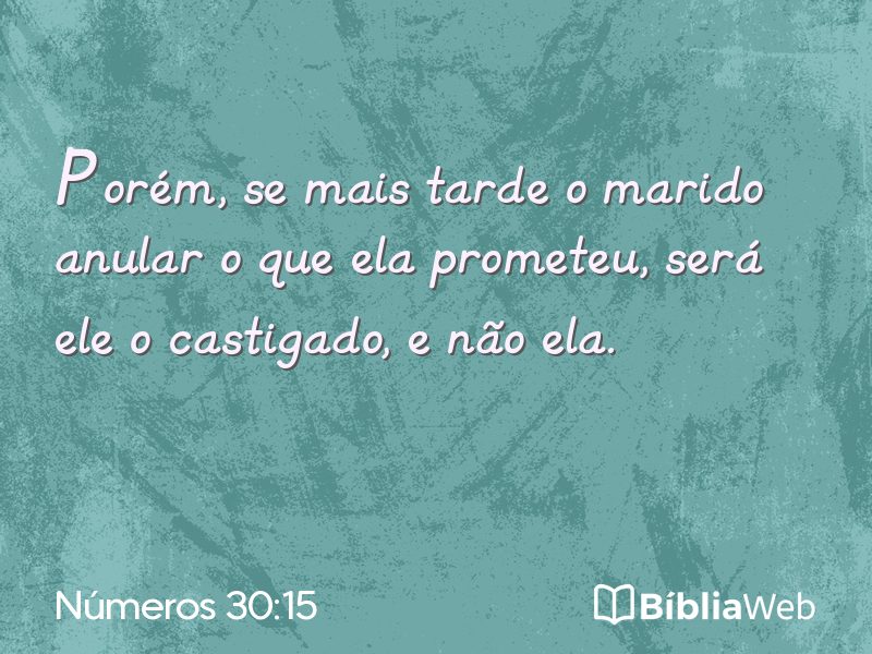 Números 30:15 em imagem para compartilhar