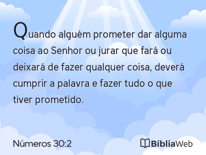 Números 30:2 em imagem para compartilhar