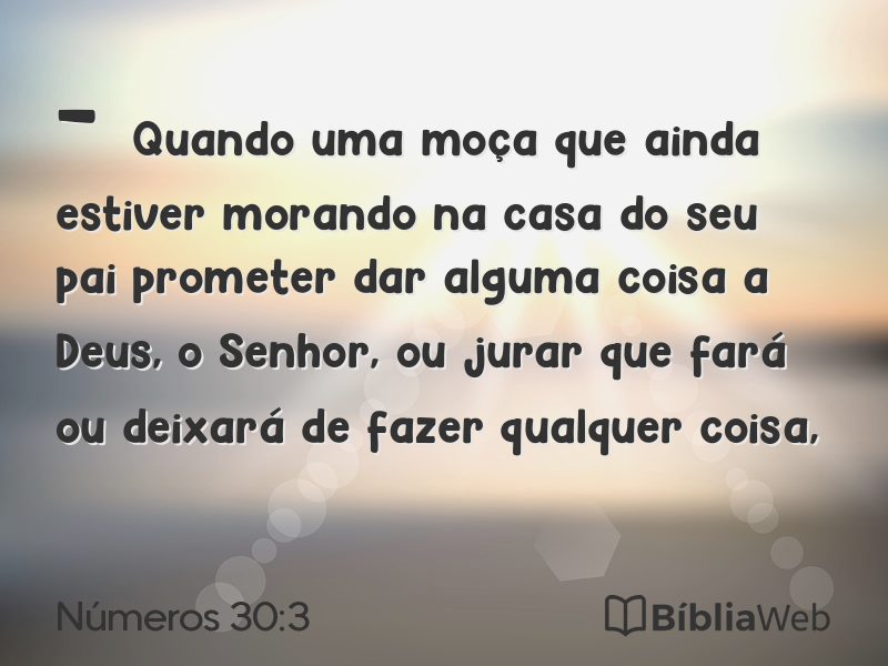 Números 30:3 em imagem para compartilhar