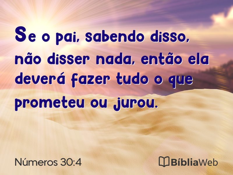 Números 30:4 em imagem para compartilhar