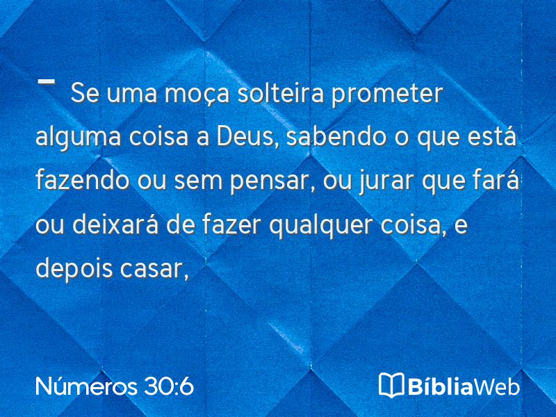 Números 30:6 em imagem para compartilhar