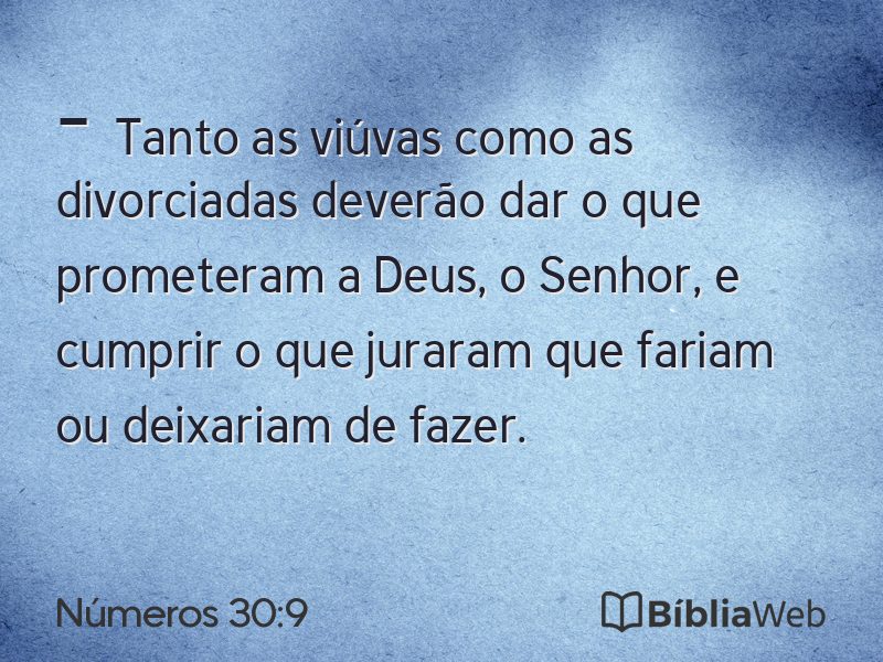 Números 30:9 em imagem para compartilhar