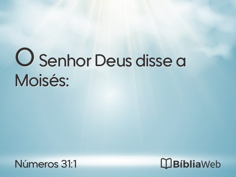 Números 31:1 em imagem para compartilhar