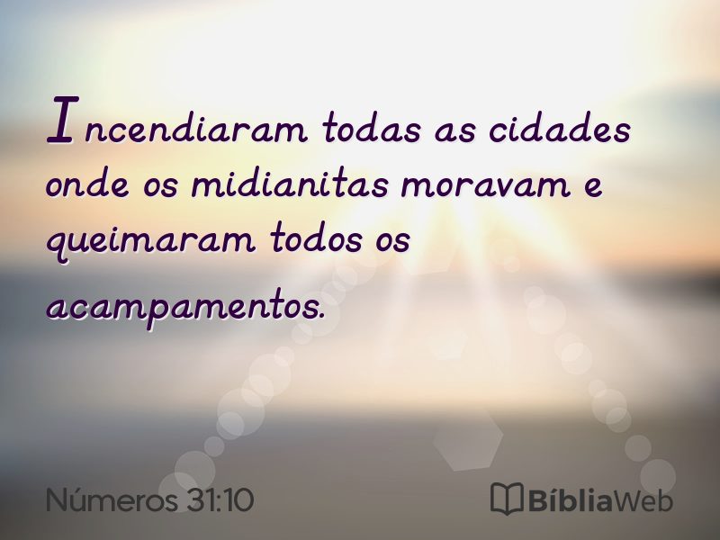 Números 31:10 em imagem para compartilhar