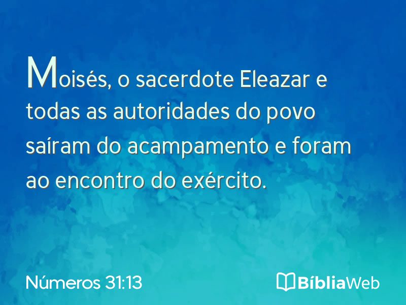 Números 31:13 em imagem para compartilhar