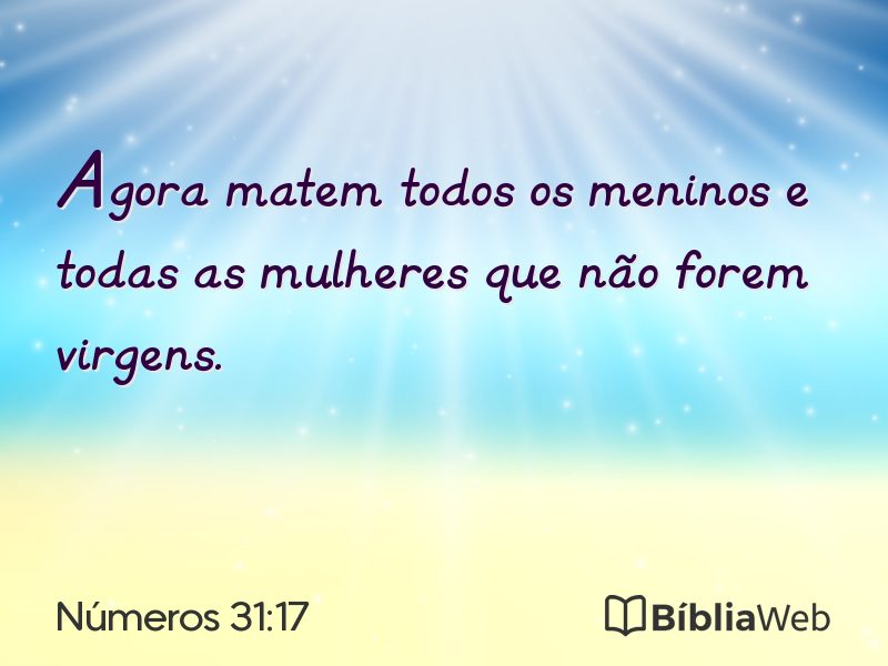 Números 31:17 em imagem para compartilhar