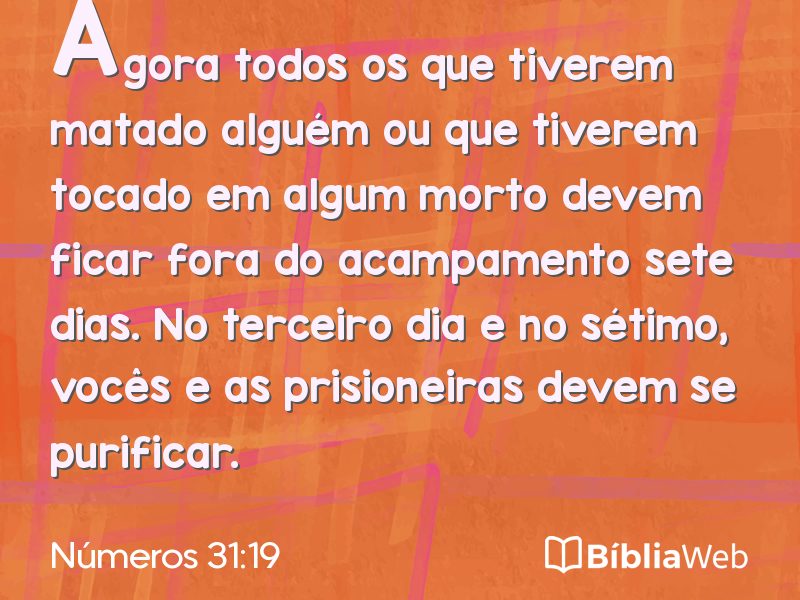 Números 31:19 em imagem para compartilhar