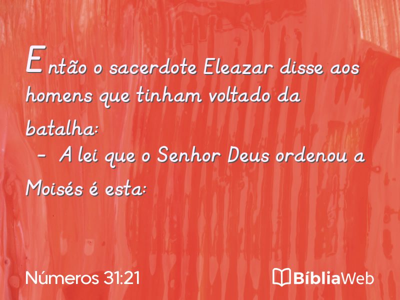 Números 31:21 em imagem para compartilhar