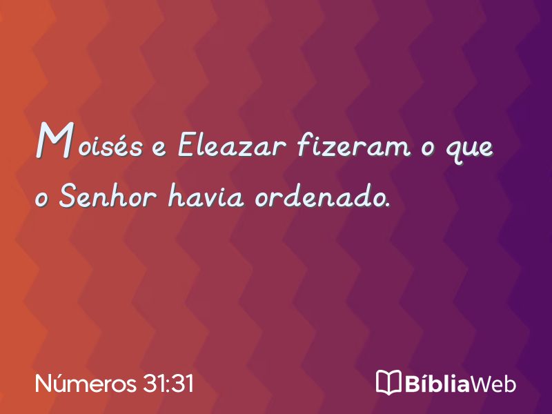 Números 31:31 em imagem para compartilhar