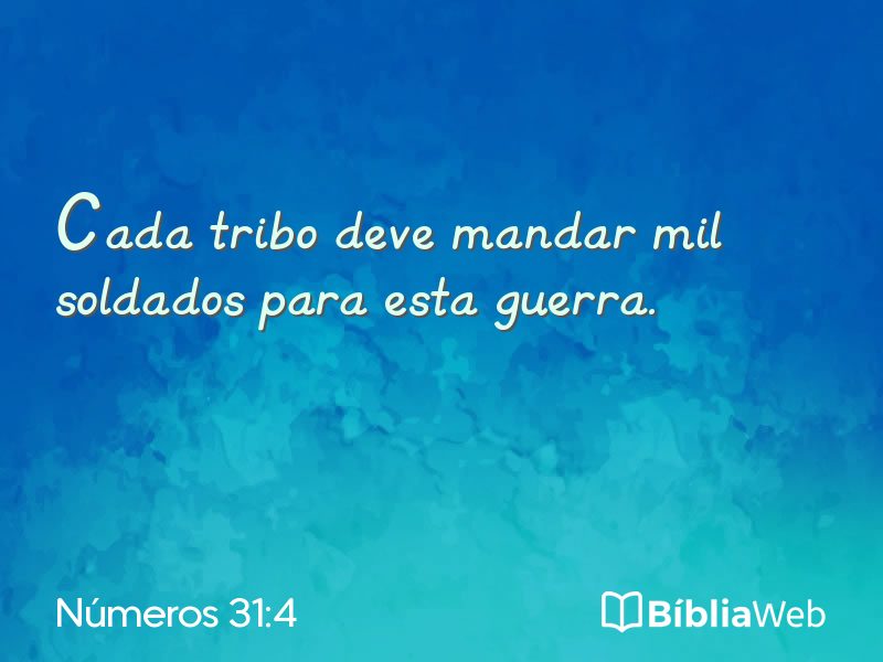 Números 31:4 em imagem para compartilhar