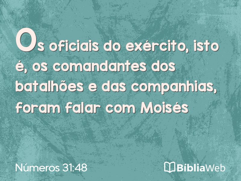 Números 31:48 em imagem para compartilhar