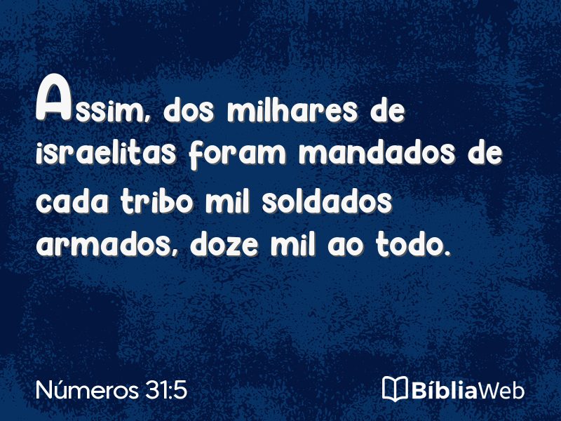 Números 31:5 em imagem para compartilhar