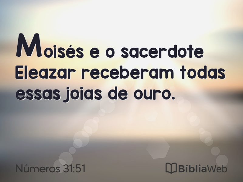 Números 31:51 em imagem para compartilhar