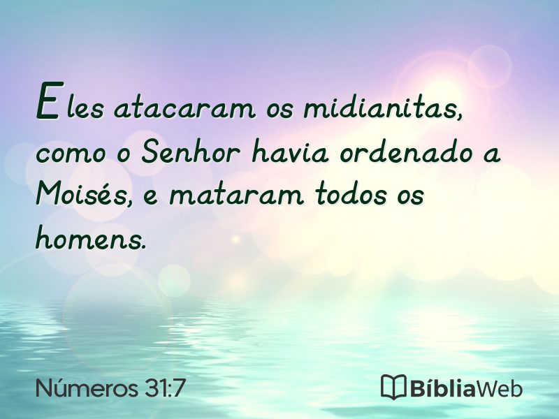 Números 31:7 em imagem para compartilhar