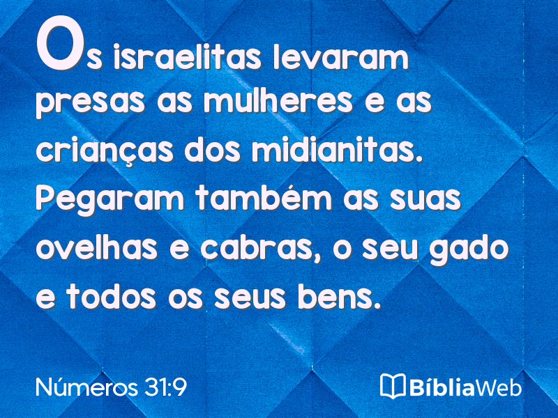 Números 31:9 em imagem para compartilhar
