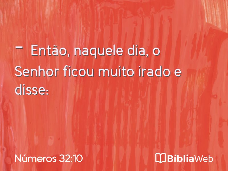 Números 32:10 em imagem para compartilhar