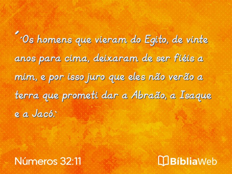Números 32:11 em imagem para compartilhar