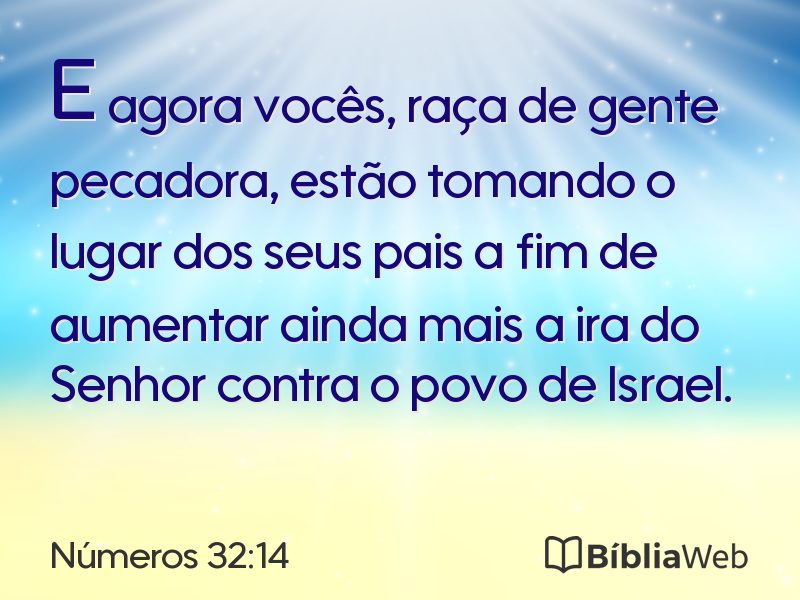 Números 32:14 em imagem para compartilhar