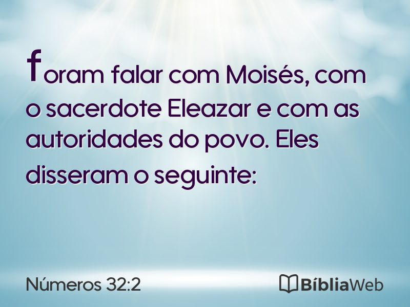 Números 32:2 em imagem para compartilhar