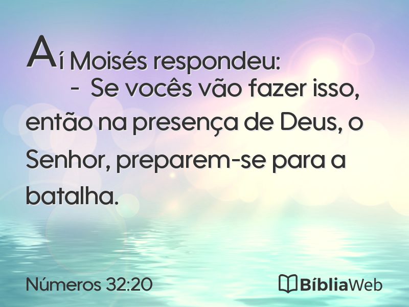 Números 32:20 em imagem para compartilhar