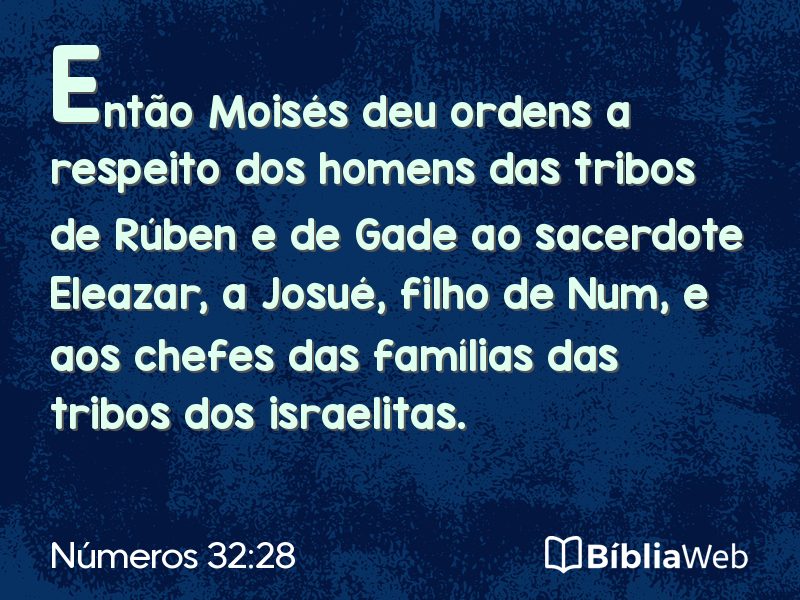 Números 32:28 em imagem para compartilhar