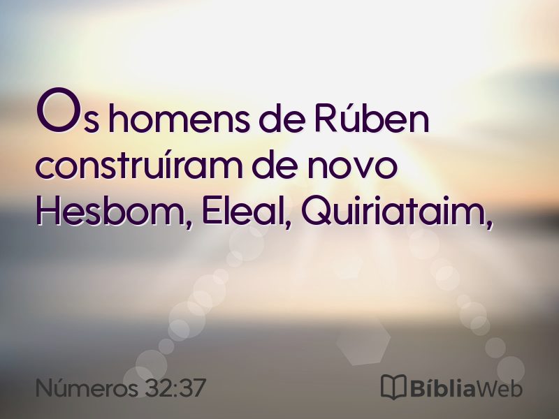 Números 32:37 em imagem para compartilhar