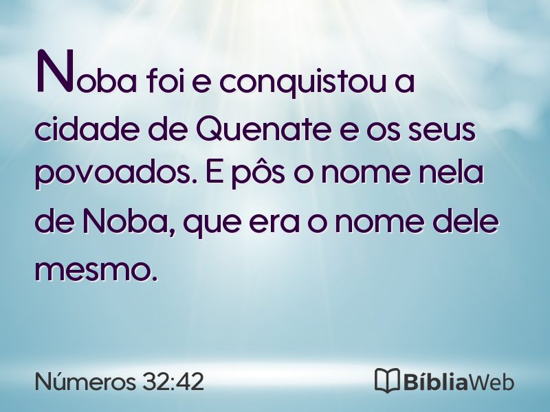 Números 32:42 em imagem para compartilhar