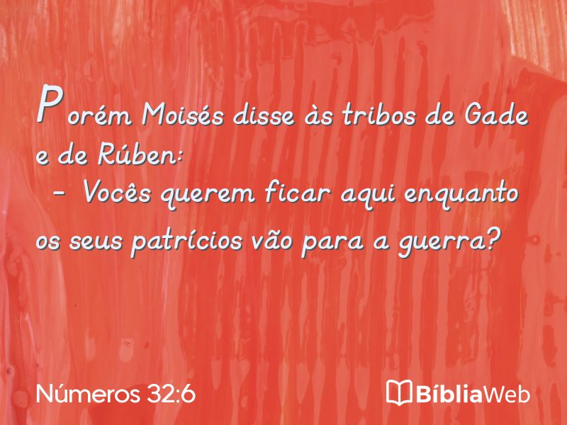 Números 32:6 em imagem para compartilhar