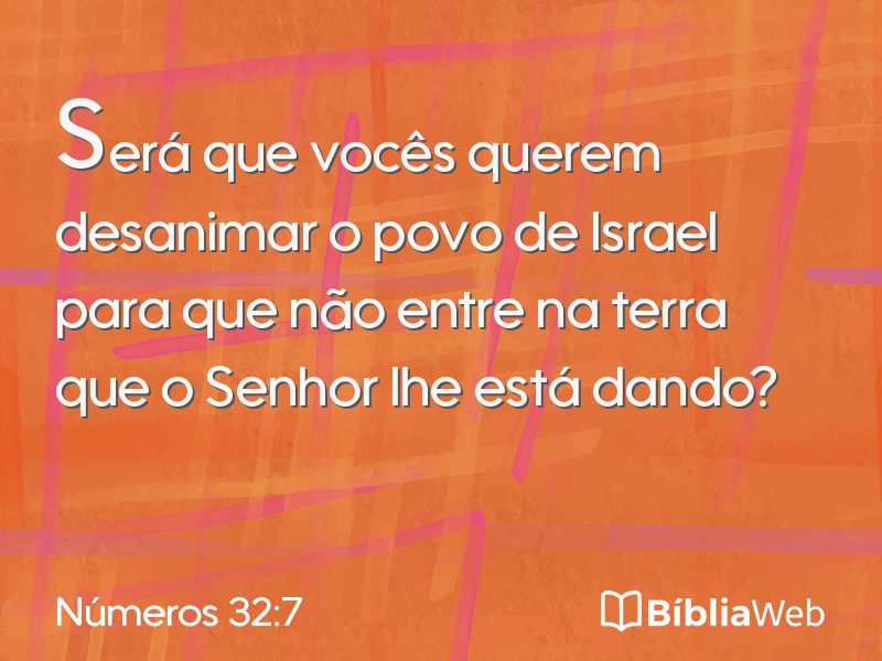 Números 32:7 em imagem para compartilhar