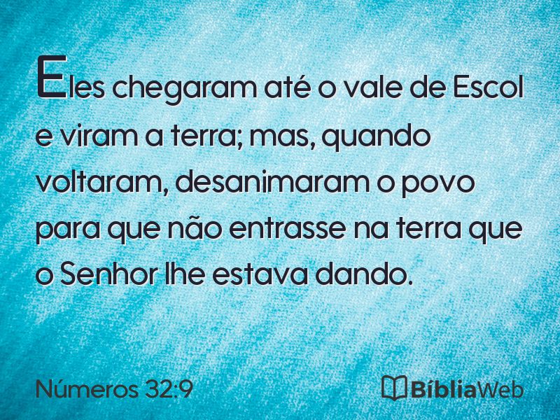 Números 32:9 em imagem para compartilhar