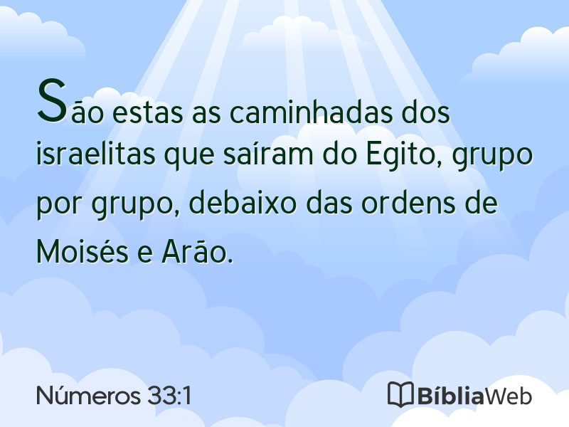 Números 33:1 em imagem para compartilhar