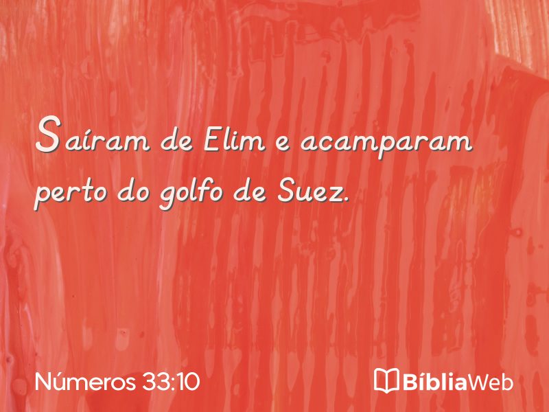 Números 33:10 em imagem para compartilhar