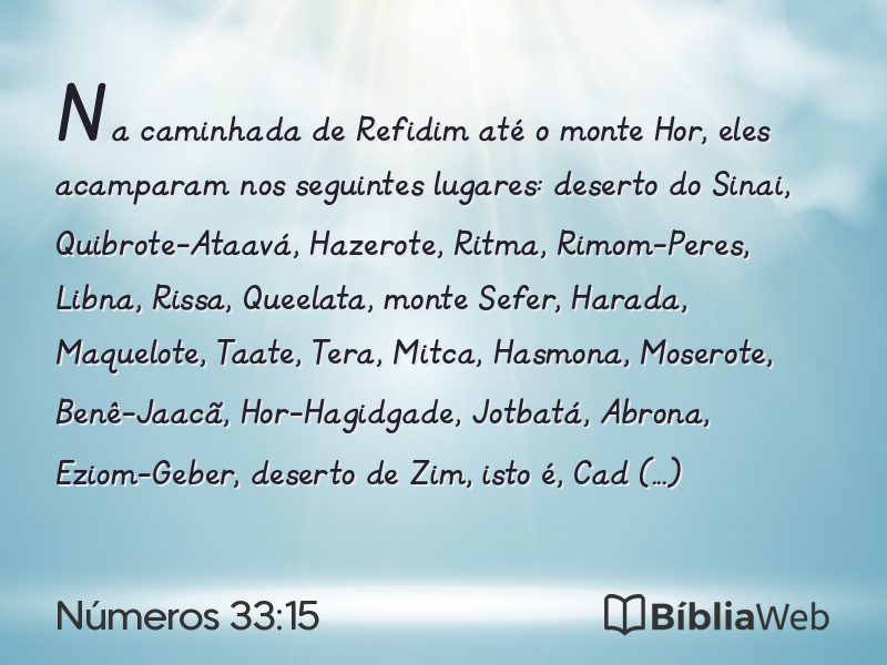 Números 33:15 em imagem para compartilhar