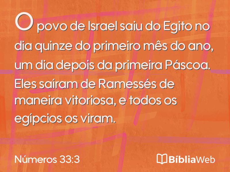 Números 33:3 em imagem para compartilhar