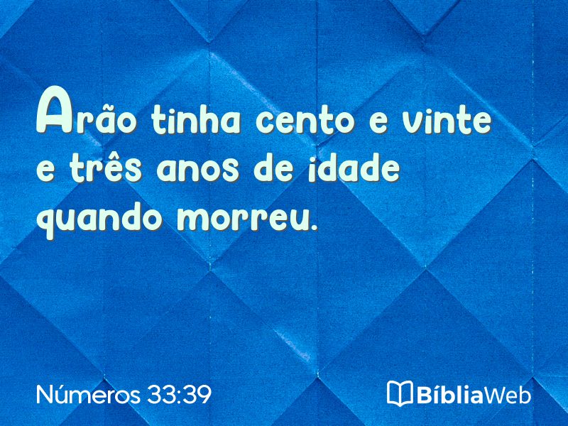 Números 33:39 em imagem para compartilhar