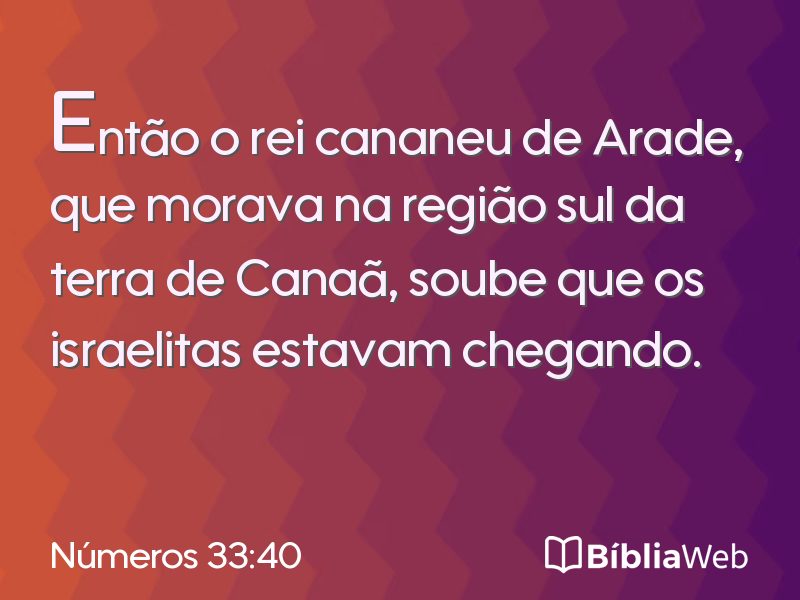 Números 33:40 em imagem para compartilhar